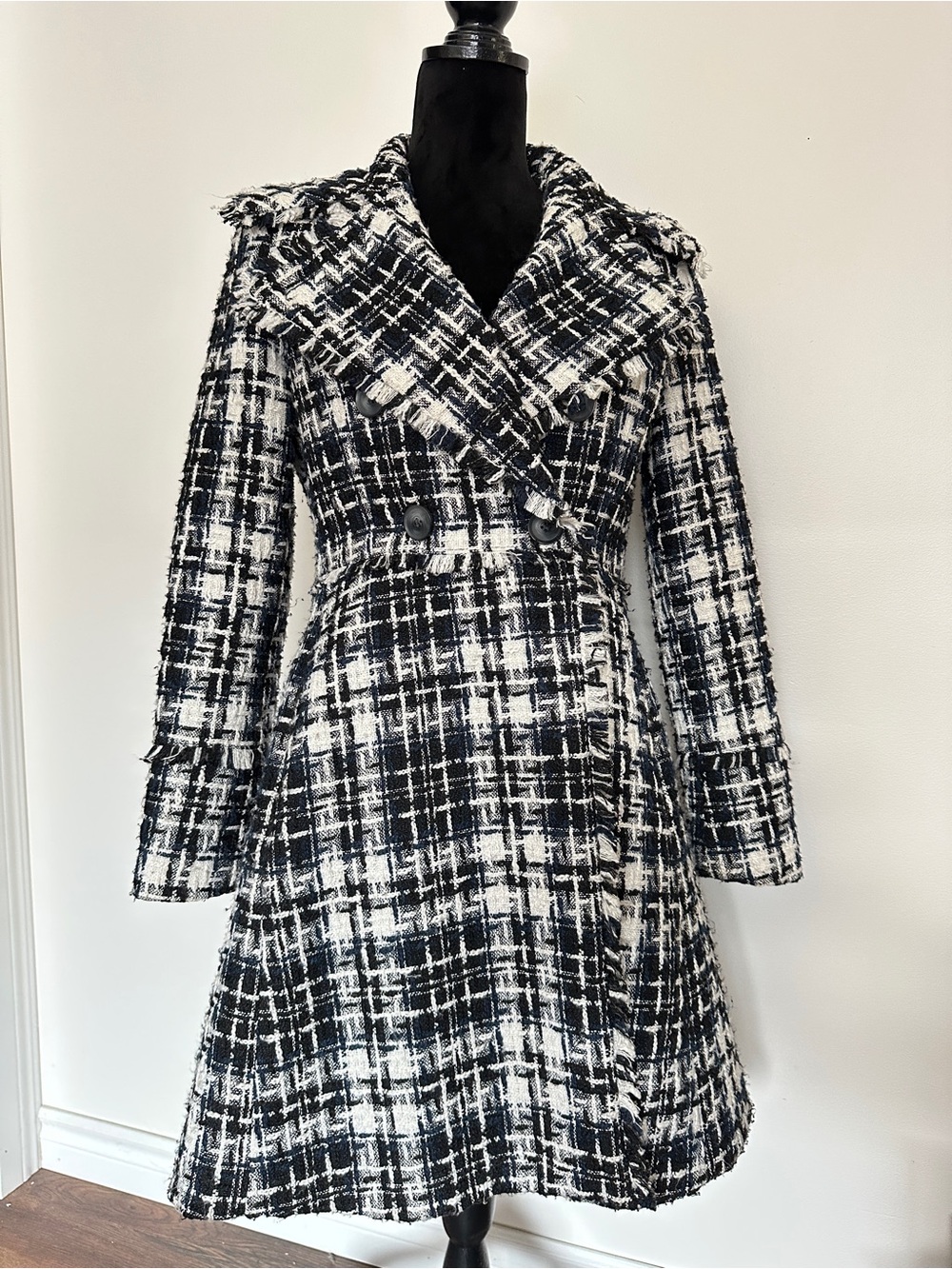 Karl Lagerfeld Paris Fringe Coat